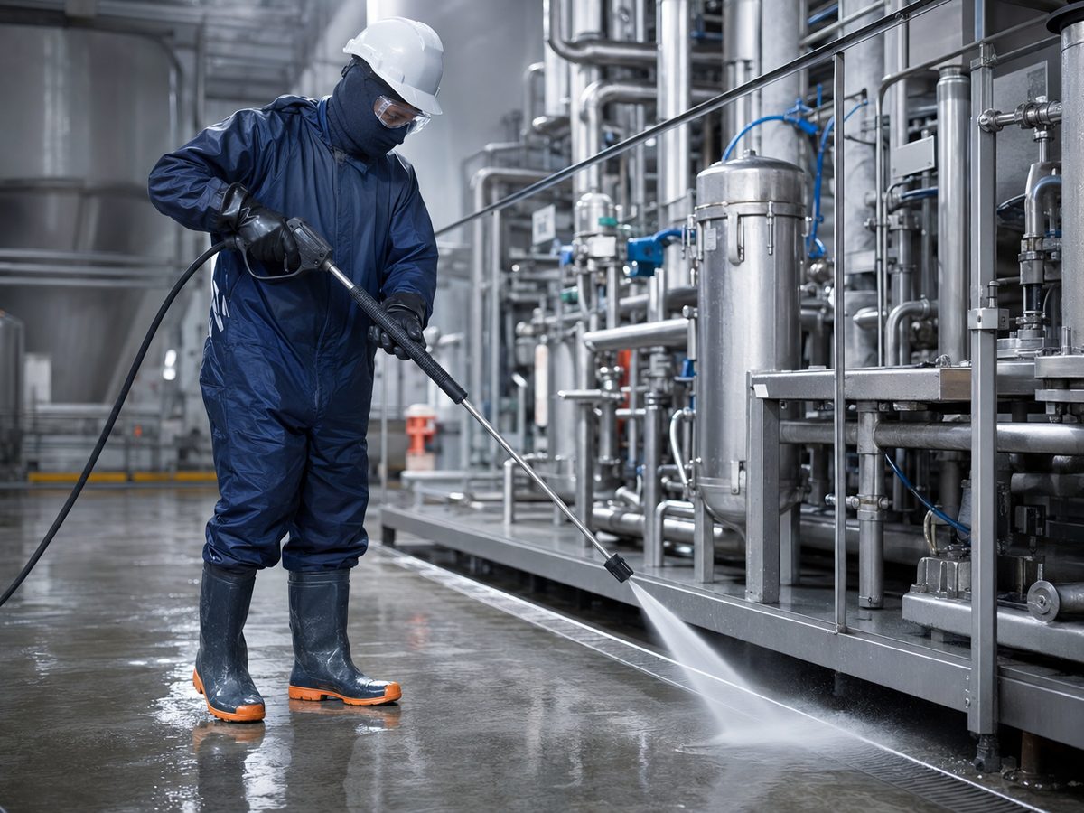 Aseo de áreas industriales especializadas